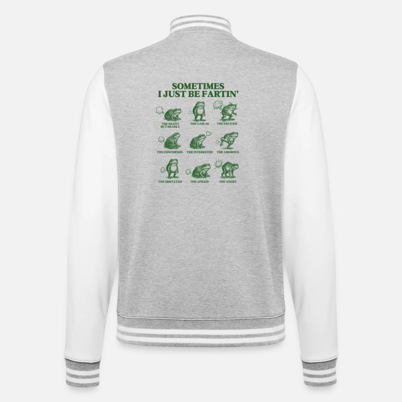 Manchmal bin ich einfach - College-Sweatjacke - Grau meliert/Weiß