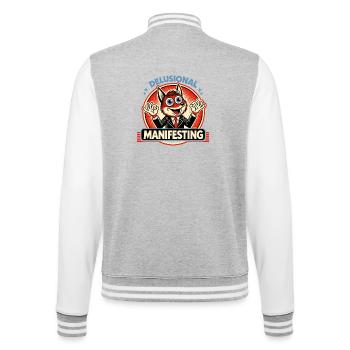 Realitätsfern Manifestieren Comic Figur Fuchs - College-Sweatjacke - Grau meliert/Weiß - Hinten - Marisol (170cm)