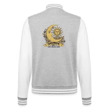 Equinox Renew Rebalance Rebirth Ostara Blessings - College Sweat Jacket - heather grey/white - Back - Marisol (170cm)