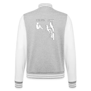 Escalade Aunt Bouldering - Veste Teddy - gris chiné / blanc - Dos - Marisol (170cm)