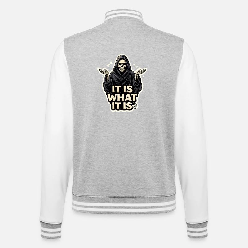 Reaper, c’est comme ça - Veste Teddy - gris chiné / blanc