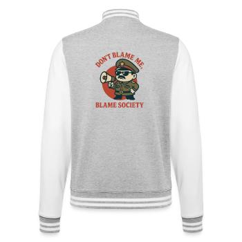 Ne m’en veux pas, shérif - Veste Teddy - gris chiné / blanc - Dos - Marisol (170cm)