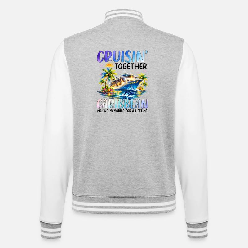 Cruisin Ensemble dans les Caraïbes - Veste Teddy - gris chiné / blanc