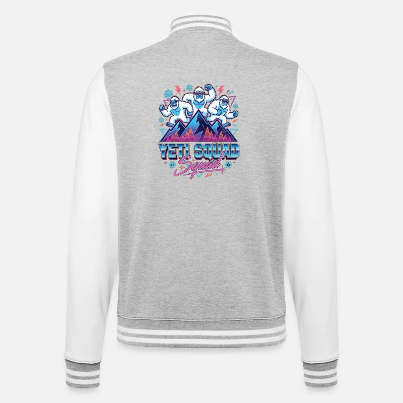 Yeti Squad Ski Snowboard Winter - College-Sweatjacke - Grau meliert/Weiß