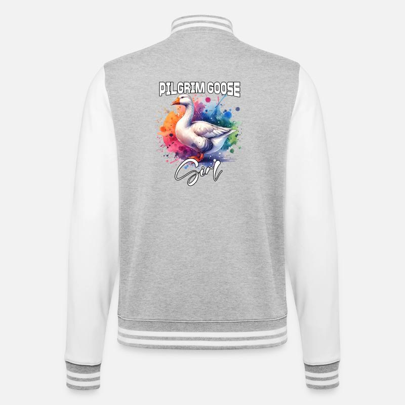 Pilgrim Goose Mädchen Pilgrim Gans - College-Sweatjacke - Grau meliert/Weiß