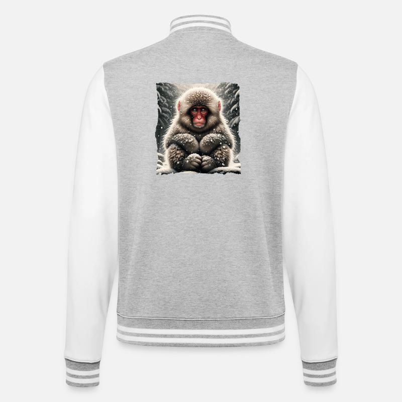 Singe des neiges de Schneeaffe - Veste Teddy - gris chiné / blanc
