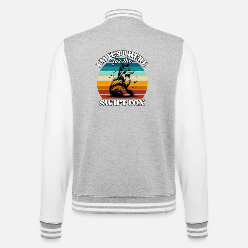 Lustige Swiftfuchs Sprüche - College-Sweatjacke - Grau meliert/Weiß