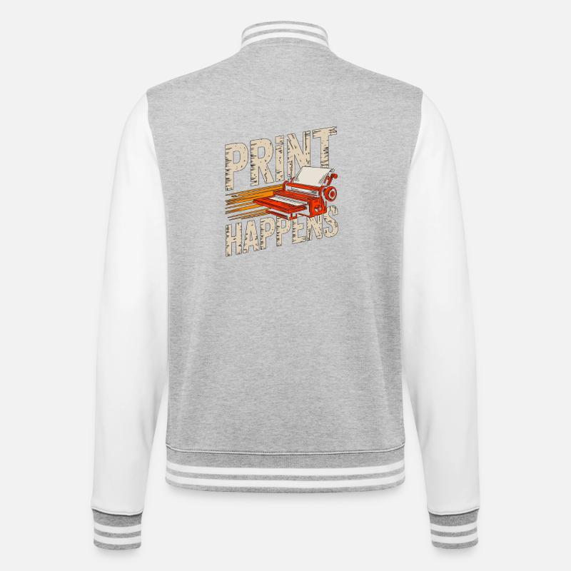 Print Designer Print Happens Creative Designer - College Sweat Jacket - heather grey/white
