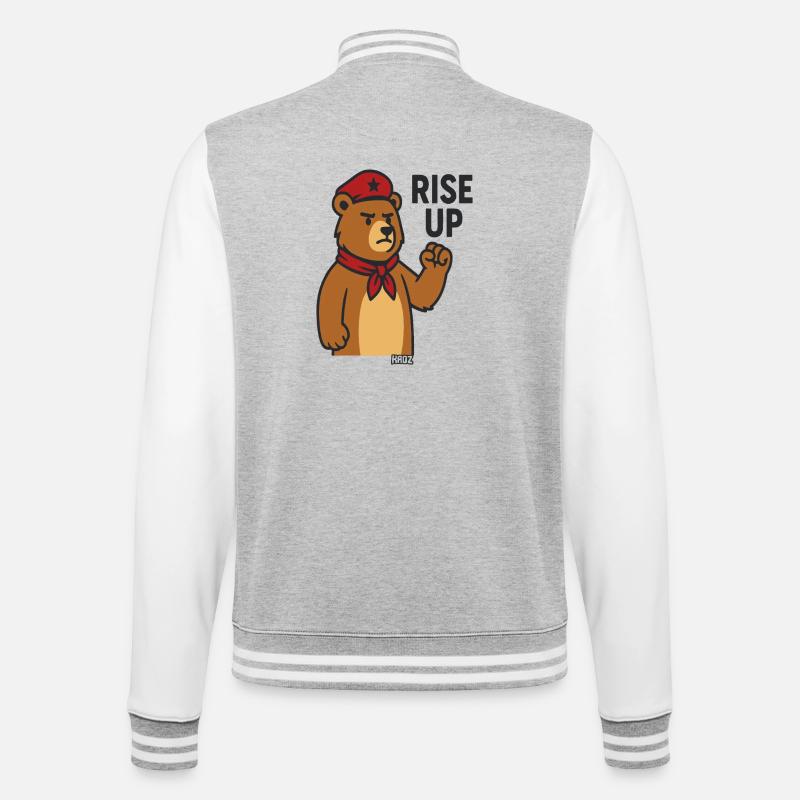 Bear Hero Rally Tee - College Sweat Jacket - heather grey/white