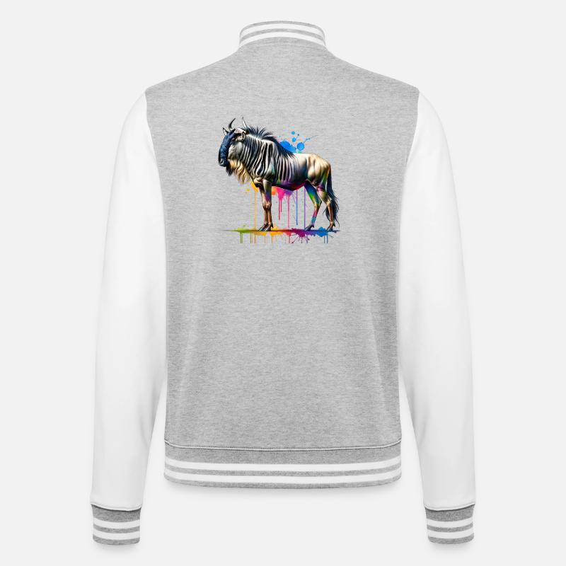 Cadeau GNU - Veste Teddy - gris chiné / blanc