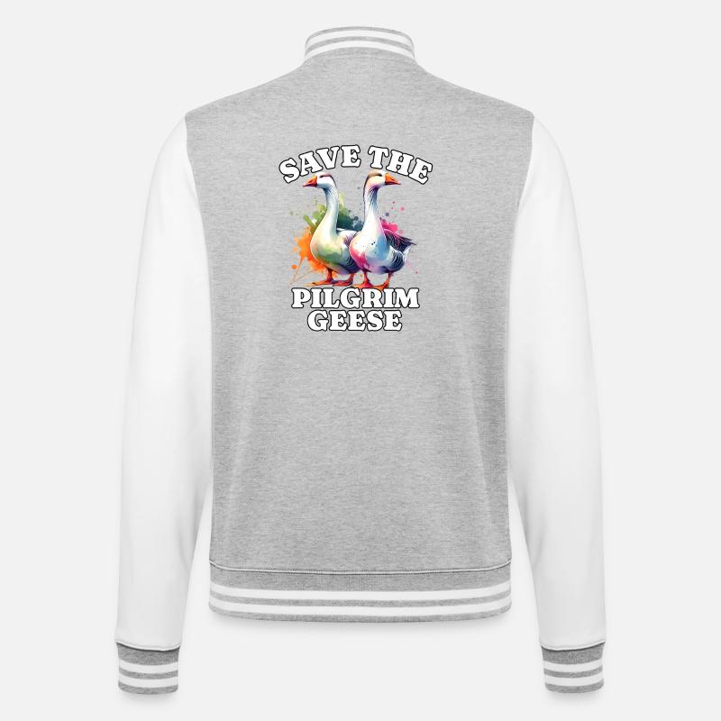 Pilgrim Gans Save Pilgrim Goose - College Sweat Jacket - heather grey/white