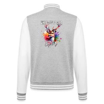 White-tailed Deer Girl White-tailed Deer - College Sweat Jacket - heather grey/white - Back - Marisol (170cm)
