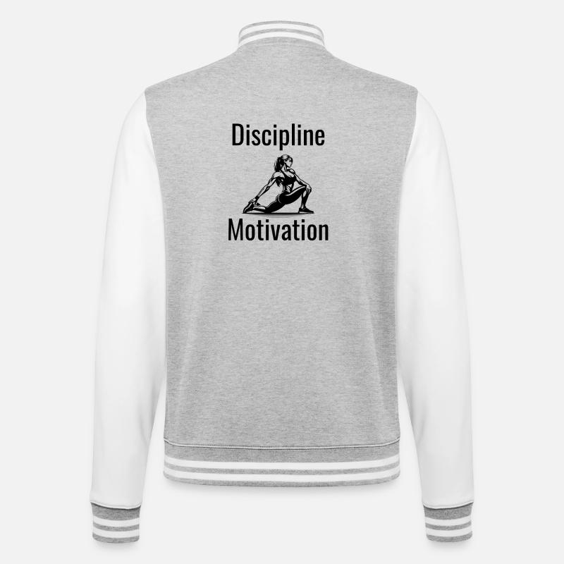 La discipline du succès - Veste Teddy - gris chiné / blanc