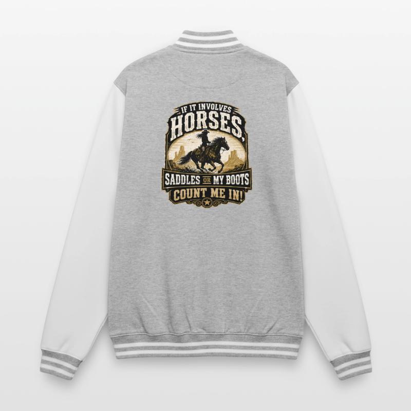 Pferdeheld: Sättel oder Stiefel College-Sweatjacke