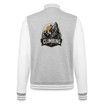 Climbing Vintage Climber Mountain Outdoor - College-Sweatjacke - Grau meliert/Weiß - Hinten - Marisol (170cm)