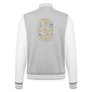 Commercial Diver Industrial Diver Dive Build Repeat - College Sweat Jacket - heather grey/white - Back - Marisol (170cm)