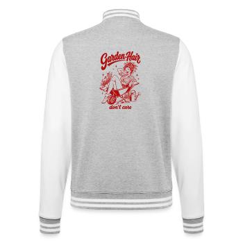 Urban Gardening Garden Hair Dont Care - College Sweat Jacket - heather grey/white - Back - Marisol (170cm)