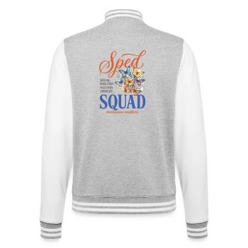 Sped Squad Butterfly Special Education Teacher - College Sweat Jacket - heather grey/white - Back - Marisol (170cm)