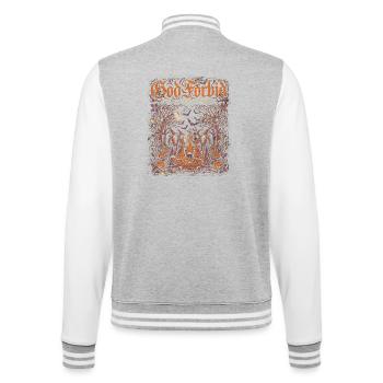 God Forbid Autumn Witches Bonfire - College Sweat Jacket - heather grey/white - Back - Marisol (170cm)