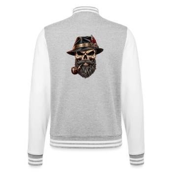 Blackforest - Outlaw - College-Sweatjacke - Grau meliert/Weiß - Hinten - Marisol (170cm)