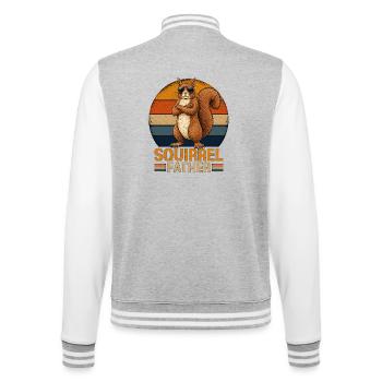 Squirrel Father - College-Sweatjacke - Grau meliert/Weiß - Hinten - Marisol (170cm)