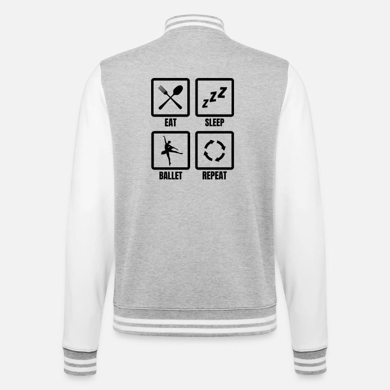 Ballet routine - College Sweat Jacket - heather grey/white