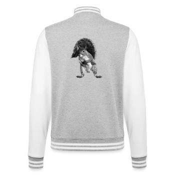 Eichhörnchen - College-Sweatjacke - Grau meliert/Weiß - Hinten - Marisol (170cm)