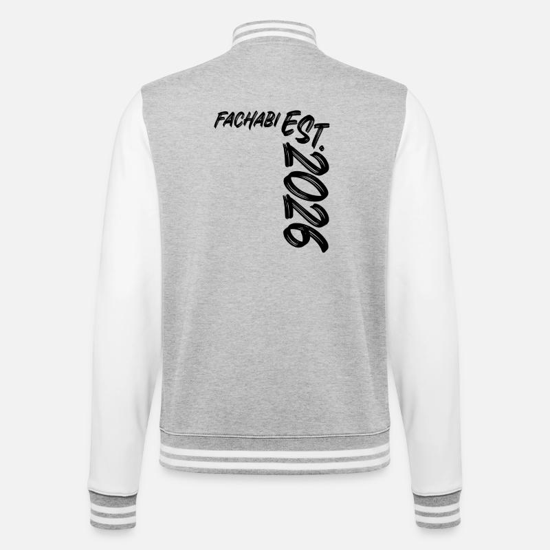 Fachabi 2026 - College-Sweatjacke - Grau meliert/Weiß
