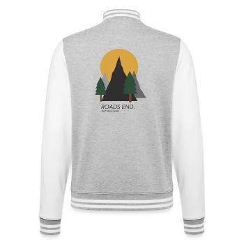 roads end - College Sweat Jacket - heather grey/white - Back - Marisol (170cm)