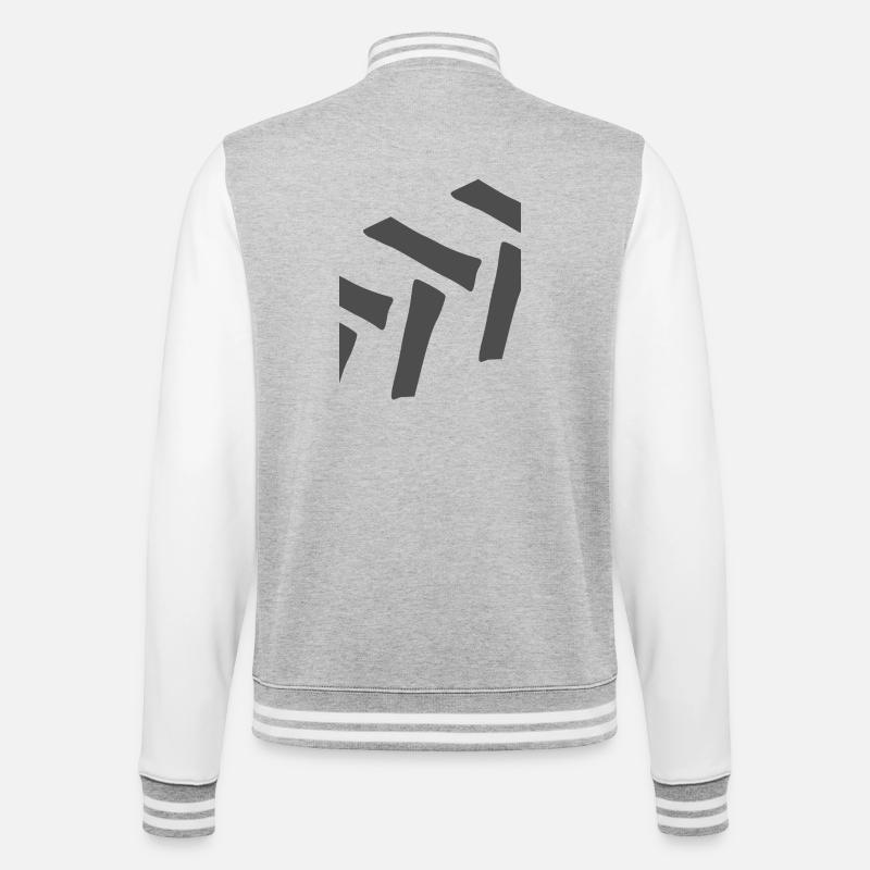 profil Executor - Veste Teddy - gris chiné / blanc