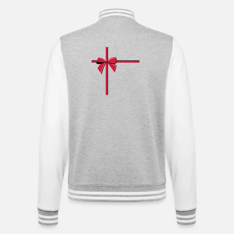 loop - College Sweat Jacket - heather grey/white