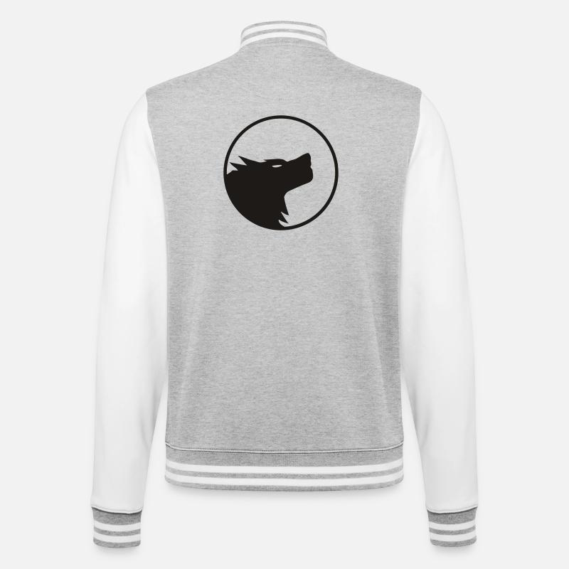 wolf - Veste Teddy - gris chiné / blanc
