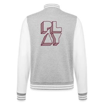 Press Play - College Sweat Jacket - heather grey/white - Back - Marisol (170cm)