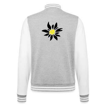 Edelweiss - College-Sweatjacke - Grau meliert/Weiß - Hinten - Marisol (170cm)