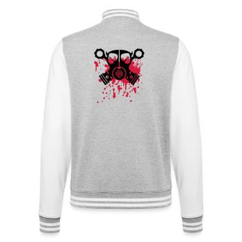 unlimited logo skull piston seizure - College Sweat Jacket - heather grey/white - Back - Marisol (170cm)