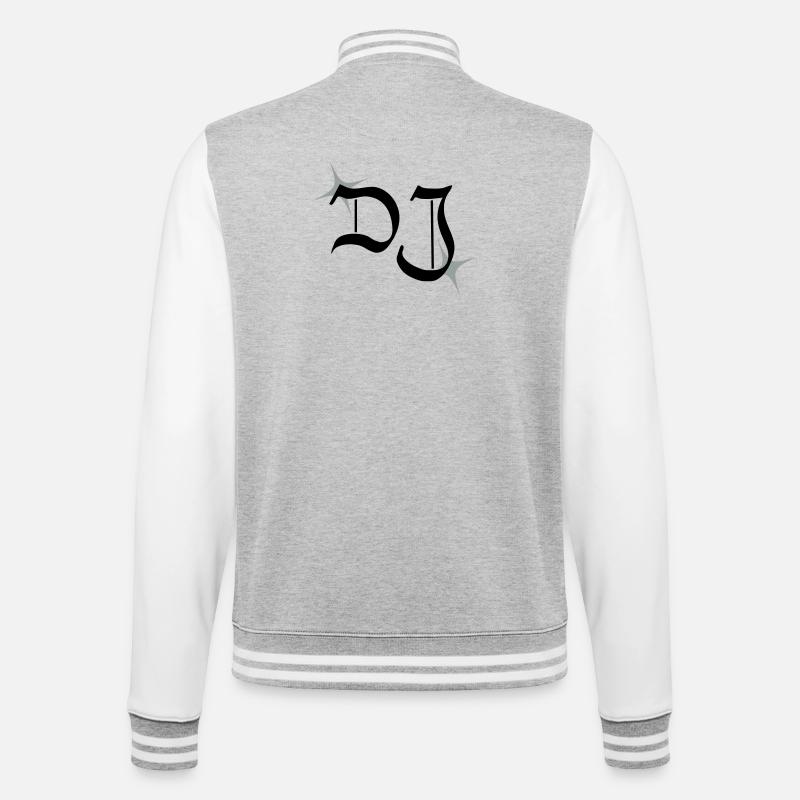 monogramme DJ - Veste Teddy - gris chiné / blanc