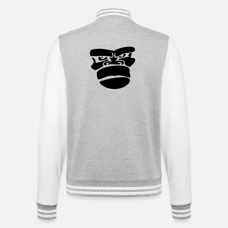 monkey affengesicht - Veste Teddy - gris chiné / blanc