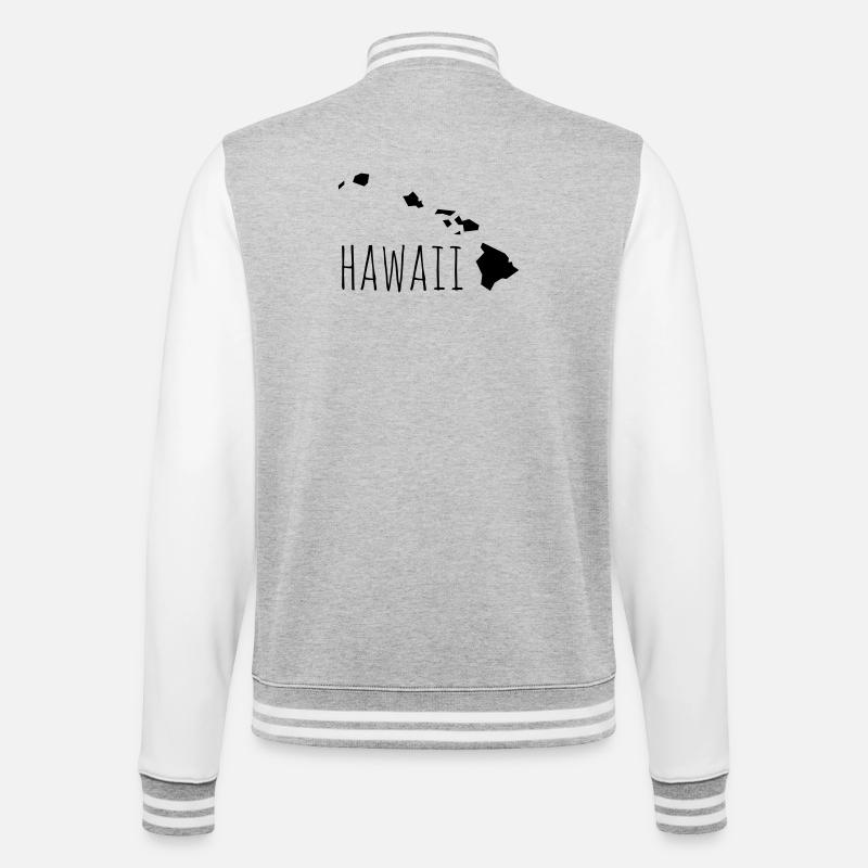 hawaii - Veste Teddy - gris chiné / blanc