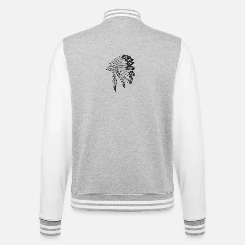 Apache - College Sweat Jacket - heather grey/white