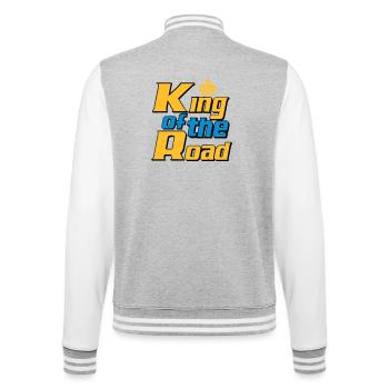 LKW Fahrer,LKW ,Trucker Fun King of the Road (25) - College-Sweatjacke - Grau meliert/Weiß - Hinten - Marisol (170cm)