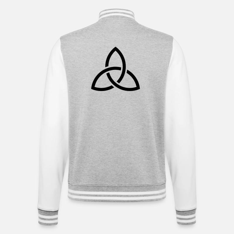 Celtic Knot - College-Sweatjacke - Grau meliert/Weiß