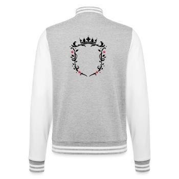 Snowboarder Silhouette - College-Sweatjacke - Grau meliert/Weiß - Hinten - Marisol (170cm)