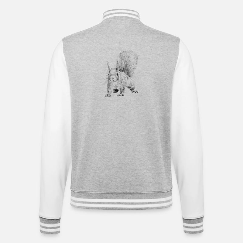 squirrel - Veste Teddy - gris chiné / blanc