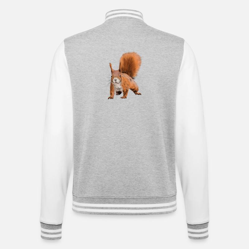 Fabelhafter Eichhörnchen Druck - College-Sweatjacke - Grau meliert/Weiß