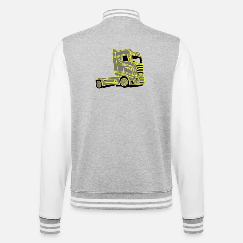 Camion V8 Super R1000 Vabis - Veste Teddy - gris chiné / blanc