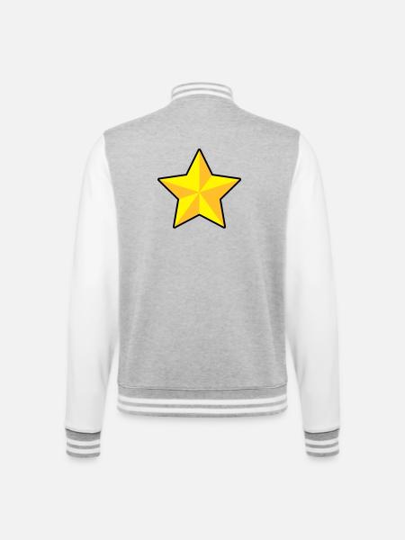 3D Stern | 3D Star | Dimension - College Sweat Jacket - heather grey/white