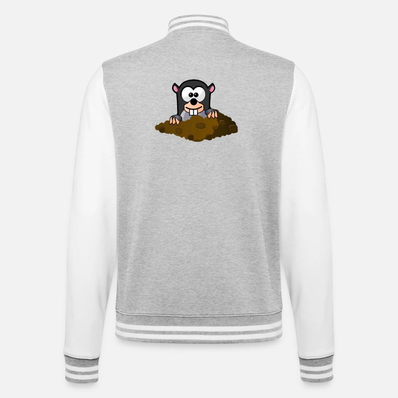 Molecule comic style - College Sweat Jacket - heather grey/white