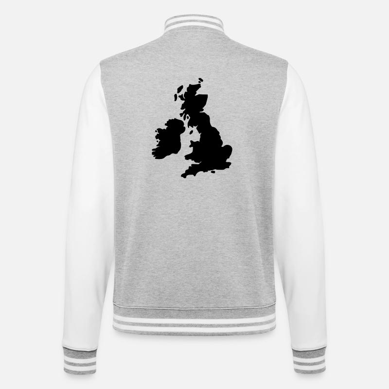 Great Britain - College Sweat Jacket - heather grey/white