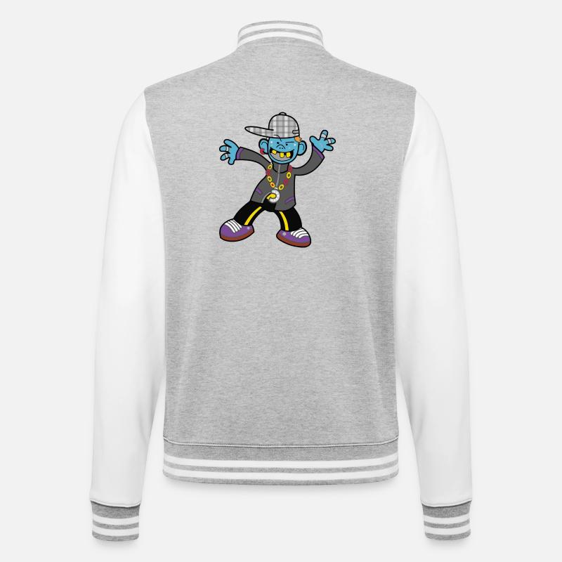 Funny boy - College Sweat Jacket - heather grey/white