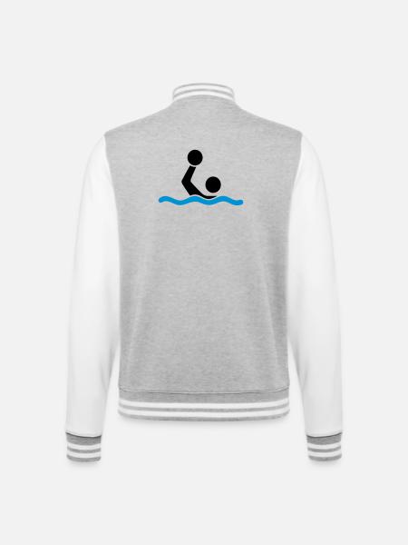 water polo - College Sweat Jacket - heather grey/white
